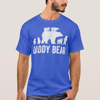 T-shirt Mens Daddy Bear Fathers Day Shirts, Funny Six Cub