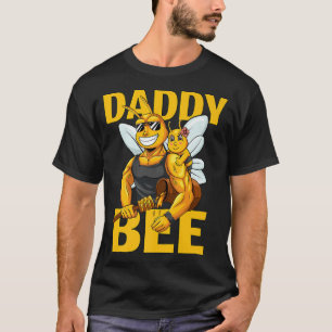T-shirt Mens Daddy Bee Bee Abeille Miel Daddy Avec Fille
