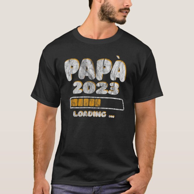 T-shirt Mens Daddy Chargement 2023 Future Papa (Devant)