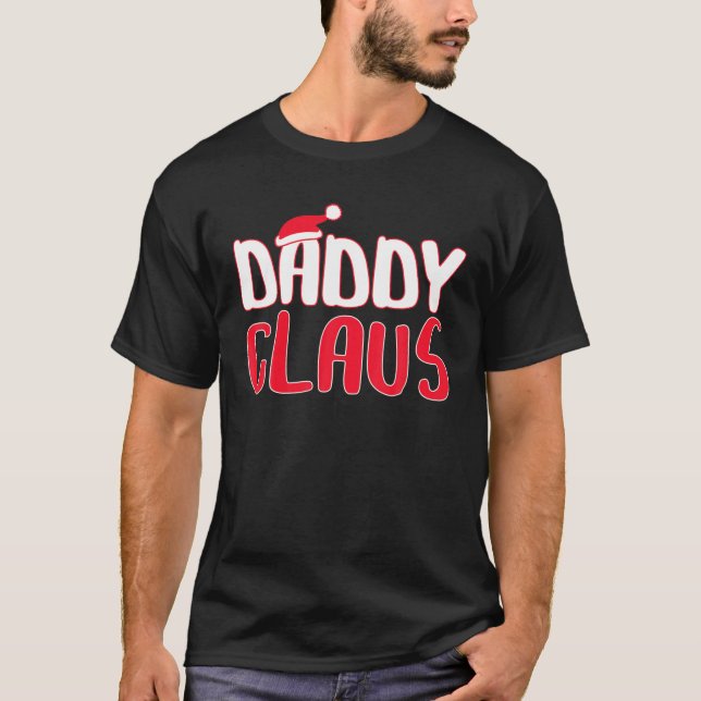 T-shirt Mens Daddy Claus Correspondant Père Noël Costume d (Devant)