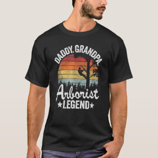 T-shirt Mens Daddy Grandpa Arborist Légende Arbre Escalade