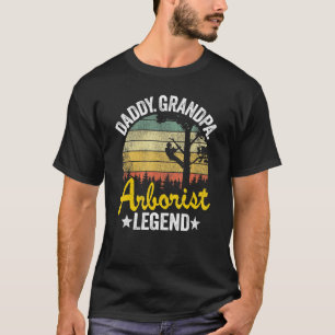 T-shirt Mens Daddy Grandpa Arborist Légende Arbre Escalade