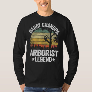 T-shirt Mens Daddy Grandpa Arborist Légende Arbre Escalade
