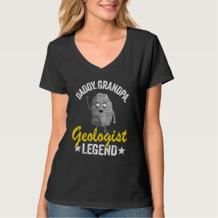 T-shirt Mens Daddy Grandpa Géologue Légende Géologie Papa 