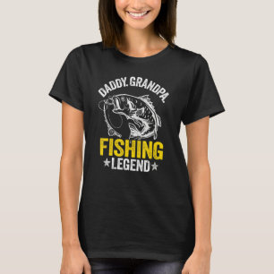 T-shirt Mens Daddy Grandpa Pêche Légende Pêcheur Papa D
