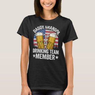 T-shirt Mens Daddy Grandpa Usa Drick Team Membre 4ème De