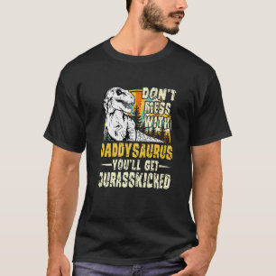T-shirt Mens Daddy Rex Saurus Papasaurus Dinosaures Hommes