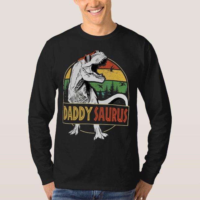 T-shirt Mens Daddy Saurus Rex Dinosaur Daddy Saurus Fathe (Devant)