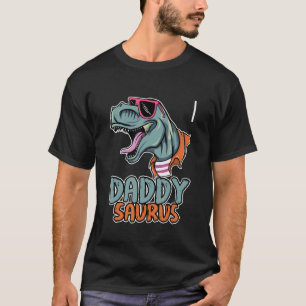 T-shirt Mens Daddy Saurus Rex Dinosaur Fête des pères Fami