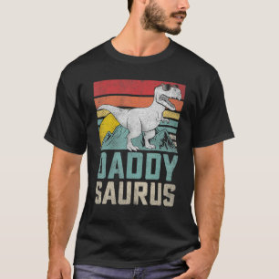 T-shirt Mens Daddy Saurus T Rex Dinosaur Family Matching V