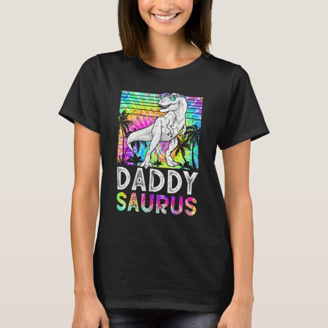 T-shirt Mens Daddysaurus Rex Dinosaur Daddy Famille Saurus (Devant)