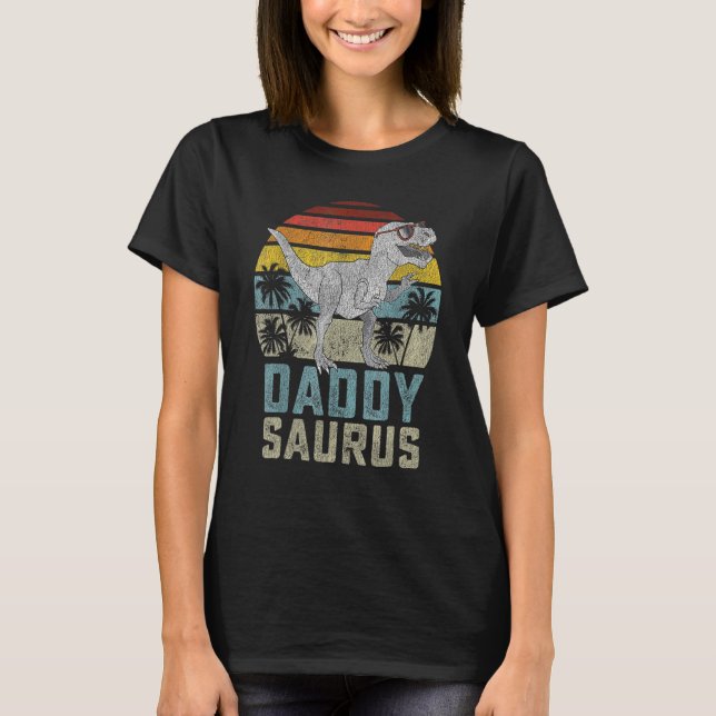 T-shirt Mens Daddysaurus Rex Dinosaur Daddy Famille Saurus (Devant)