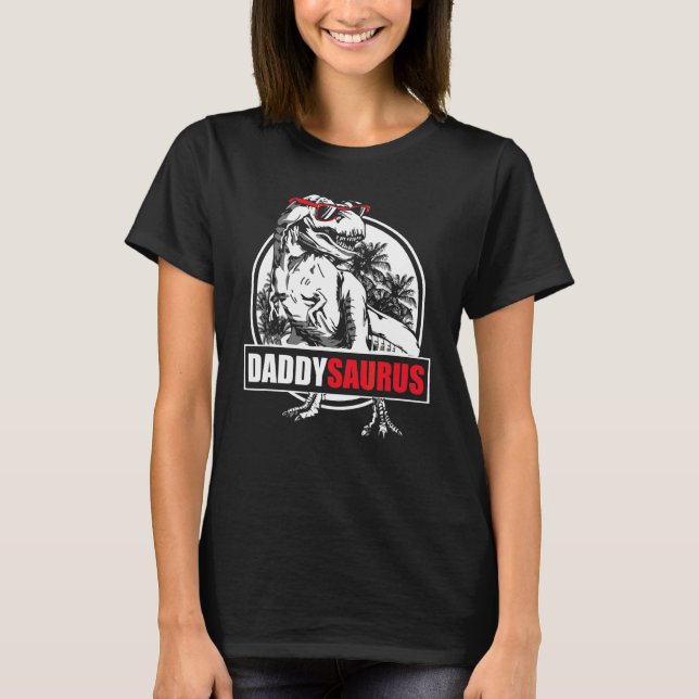 T-shirt Mens Daddysaurus Rex Dinosaur Daddy Saurus Père (Devant)