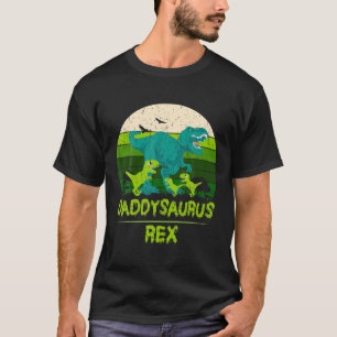 T-shirt Mens Daddysaurus Rex Funny Dinosaur Famille Père