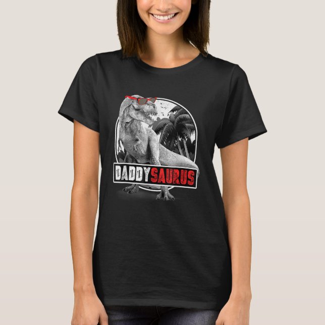 T-shirt Mens Daddysaurus Rex Papa Dinosaur Daddy Saurus Fa (Devant)