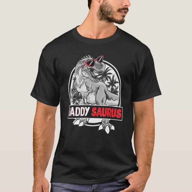 T-shirt Mens Daddysaurus T Rex Dinosaur Drôle Daddy Saurus (Devant)