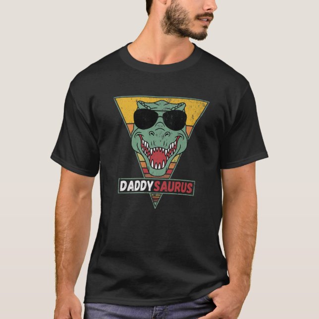 T-shirt Mens Daddysaurus T Rex Dinosaur Funny Daddysaurus (Devant)