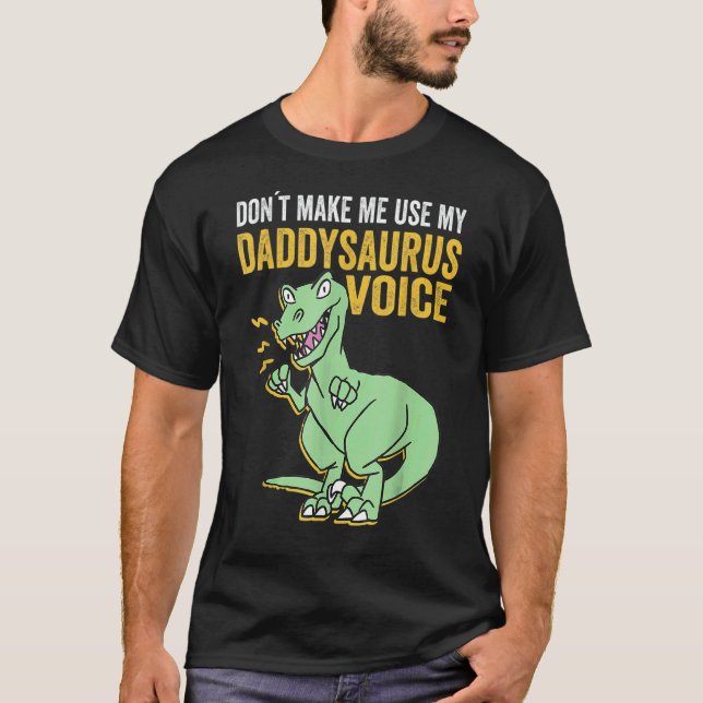 T-shirt Mens Daddysaurus Voix Trex Daddy Saurus Pères D (Devant)