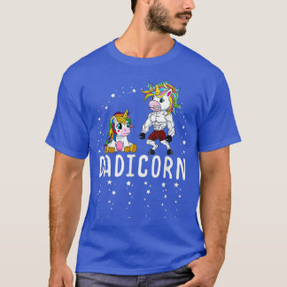 T-shirt Mens Dadicorn Unicorn Papa Et Baby Fête des pères