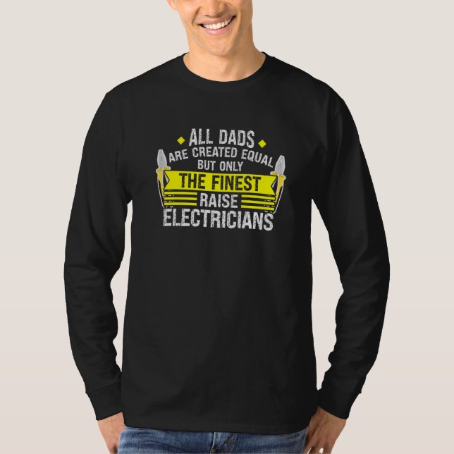 T-shirt Mens Dads Électriciens Électricien Papa (Devant)