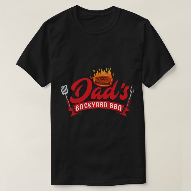 T-shirt Mens Dads Jardin BBQ Funny Barbecue Pitmaster Co (Design devant)