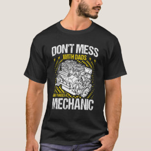 T-shirt Mens Dads Qui Lève Un Père Mécanicien