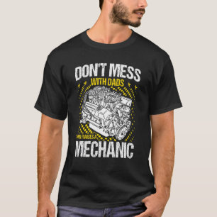 T-shirt Mens Dads Qui Lève Un Père Mécanicien