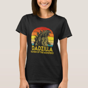 T-shirt Mens Dadzilla Père Des Monstres Vintage Fathe