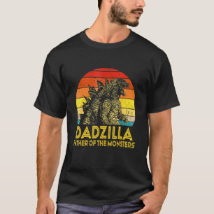T-shirt Mens Dadzilla Père Des Monstres Vintage Fathe