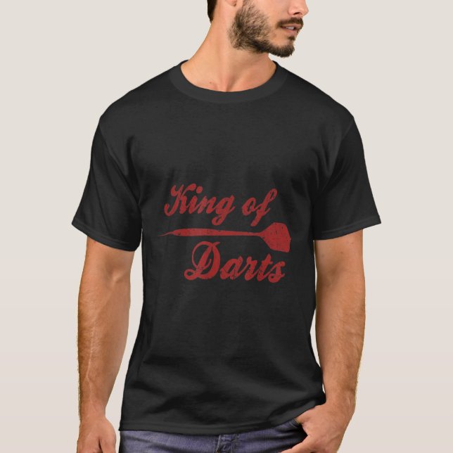 T-shirt Mens Dart Player Cool Cite Le Roi Des Dessins (Devant)