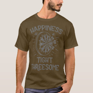 T-shirt Mens Darts Drôle Bonheur Est Un Trio Serré