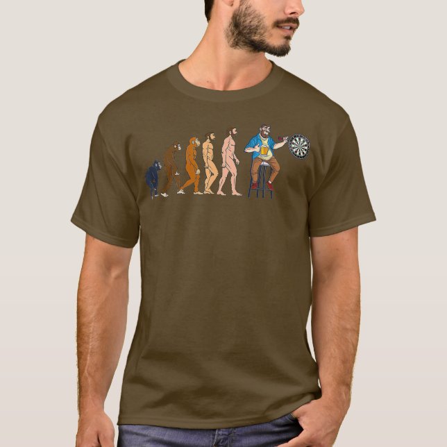 T-shirt Mens Darts évolution nouvelle édition dartboard bi (Devant)