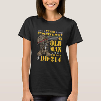 T-shirt Mens Dd 214 Ancien combattant militaire