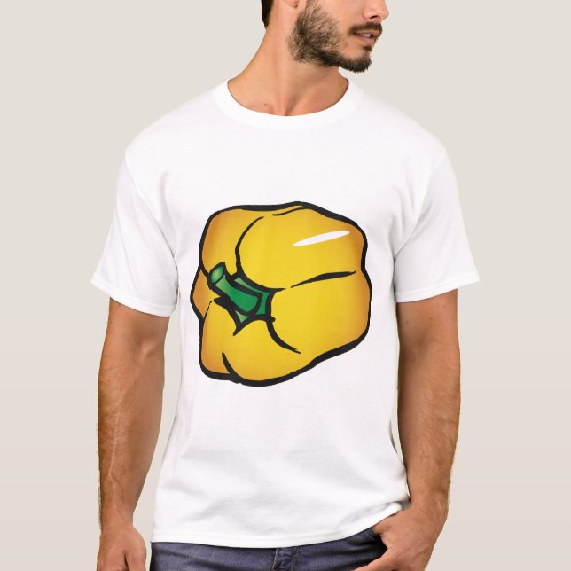T-shirt Mens de poivre jaune (Devant)