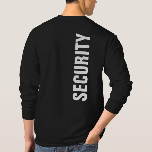 T-shirt Mens De Sécurité Modèle À Manches Longues Noir Et  (Dos)