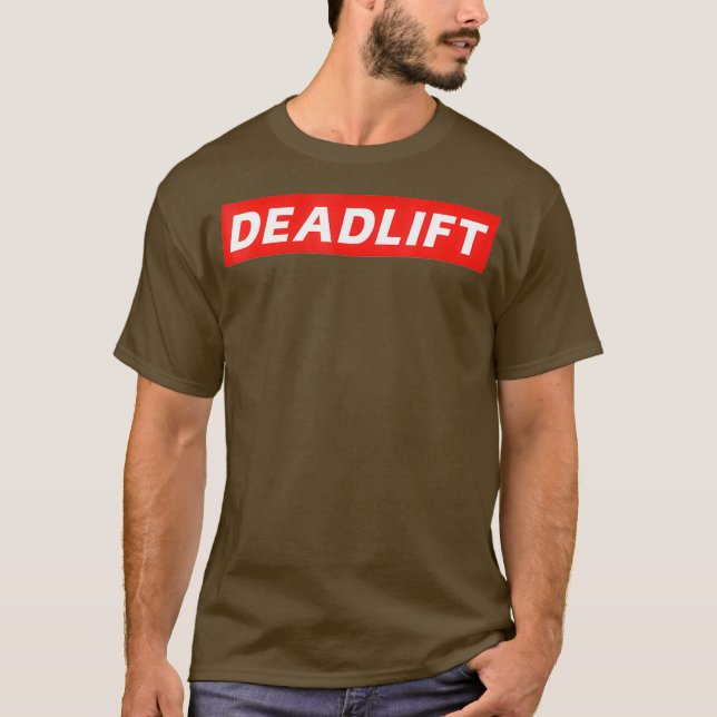 T-shirt Mens Deadlift Strongman Body Builder Gym Design (Devant)