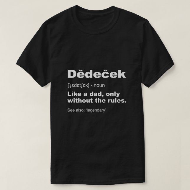 T-shirt Mens Dedecek Czech Grandpa Gifts Funny Grandparent (Design devant)