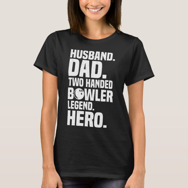 T-shirt Mens Deux Poignées Bowler Funny Bowling Pour Les P (Devant)