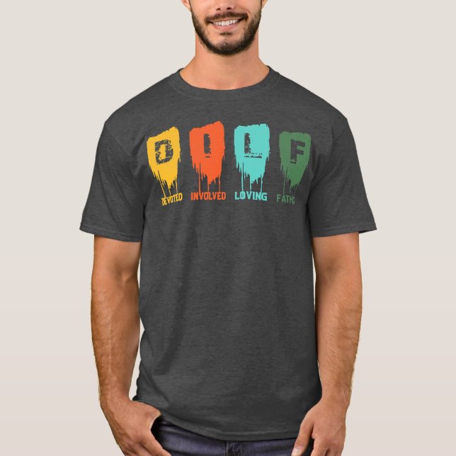 T-shirt Mens DILF Devoted Involved Loving Father Papa Papa (Devant)