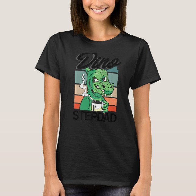 T-shirt Mens Dino Stepdad Fête des pères Daddy Retro Stepd (Devant)