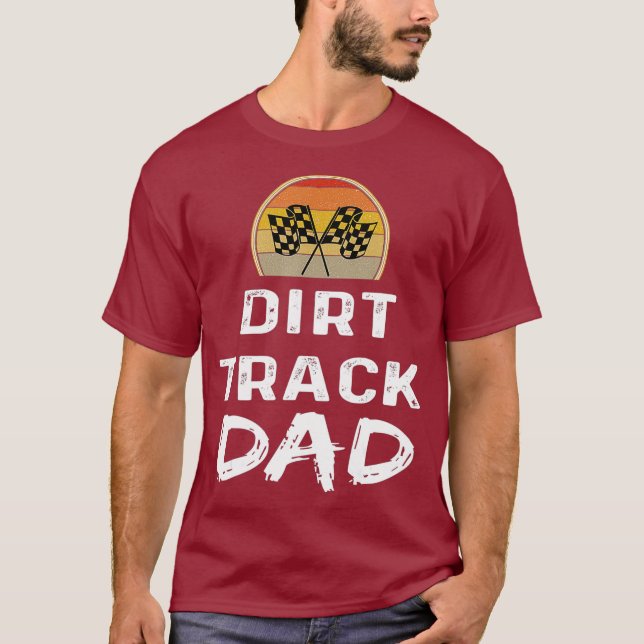 T-shirt Mens Dirt Track Racing Cadeaux Race Papa Gift Day (Devant)