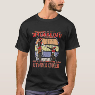 T-shirt Mens Dirtbike Papa Motorcross Vintage Biker Père