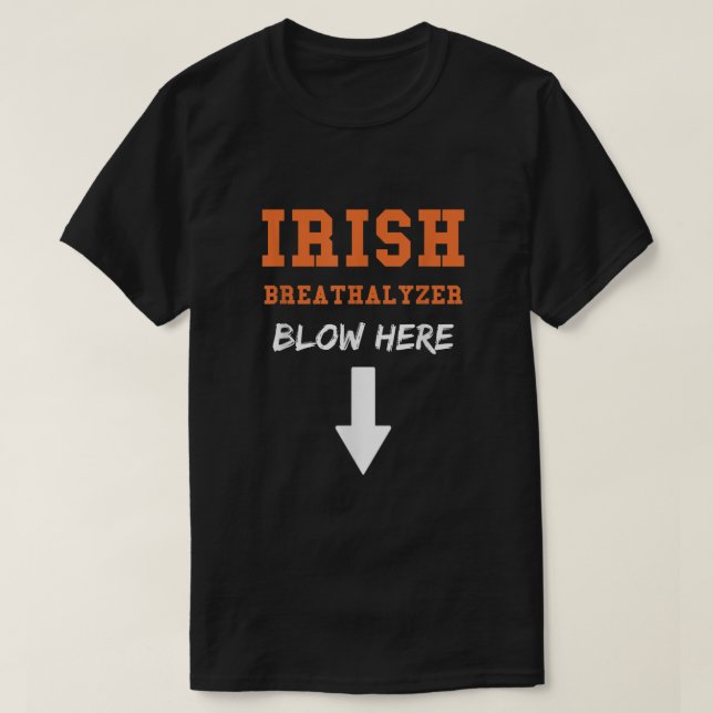 T-shirt Mens Dirty Irish Breathalyzer Adulte Da (Design devant)