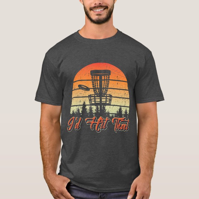 T-shirt Mens Disc Golf J'Ai Touché Cet Amusant Retro Vinta (Devant)