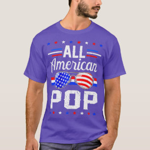 T-shirt Mens Distressed USA Flag All American Pop 4th of J