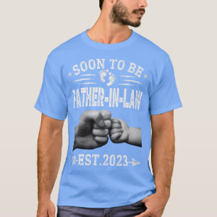 T-shirt Mens Distressés Bientôt D'Être PèreInLaw Est 2023