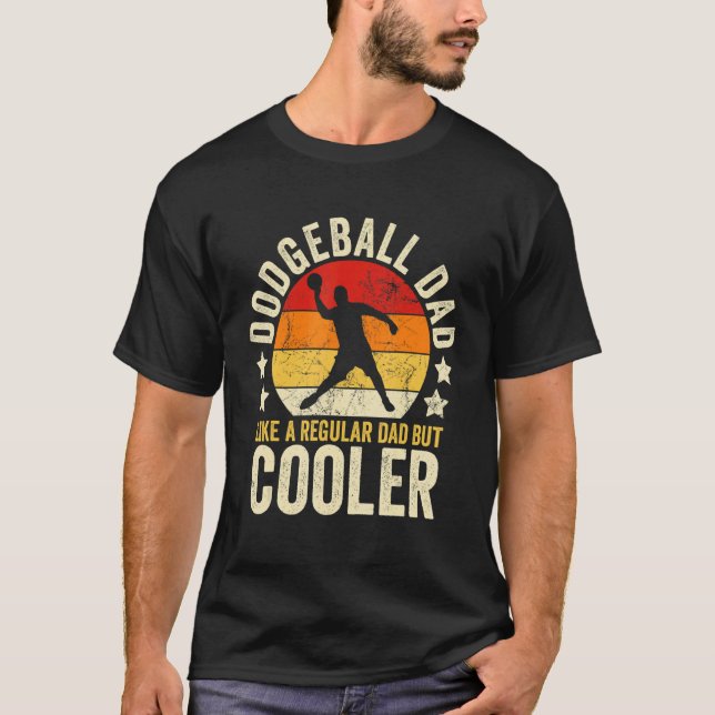 T-shirt Mens Dodgeball Papa Comme Un Père Régulier Mais Gl (Devant)