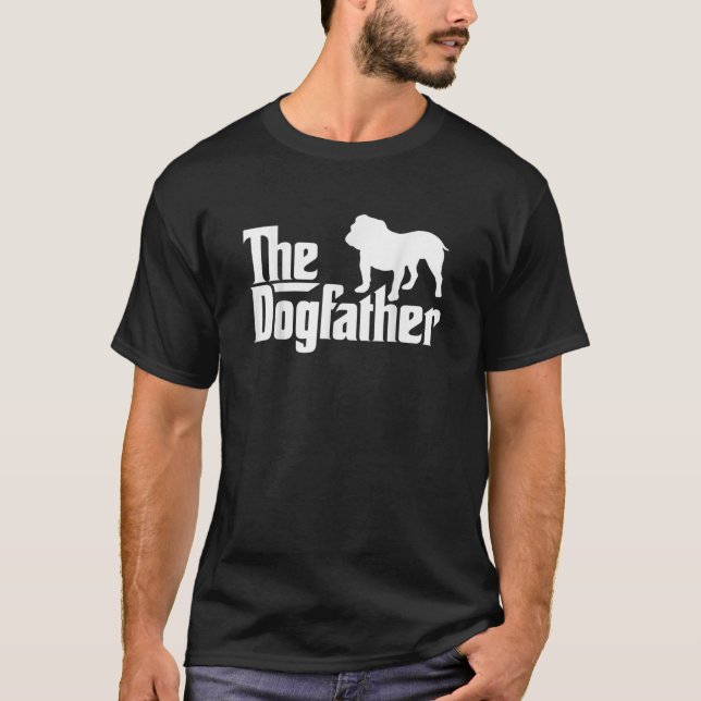 T-shirt Mens Dogfather Bulldog Mens English Bulldog Da (Devant)