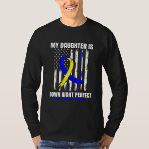 T-shirt Mens Down Sensibilisation au syndrome Fille Maman