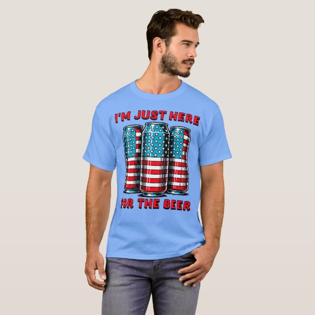 T-shirt Mens drôle 4 juillet (Devant entier)